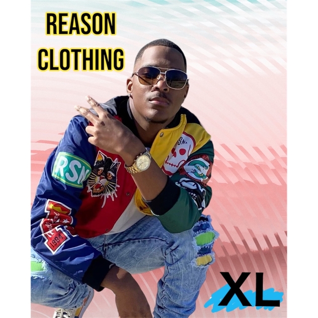 REASON BRAND ド派手 スタジャン XLの通販 by ムラマサ's shop REASON BRAND ド派手 スタジャン XLの通販 by ムラマサ's shop