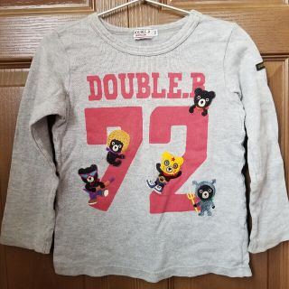 ダブルビー(DOUBLE.B)のミキハウス　ダブルビー　長袖　シャツ　ロンT　サイズ110　グレー　ねずみ色　オ(Tシャツ/カットソー)