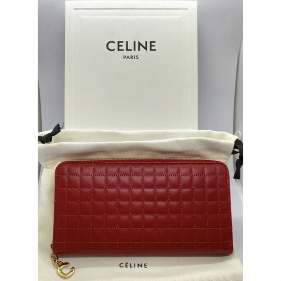 CELINE セリーヌ ラージウォレット ブラック レッド