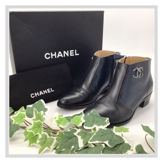 海外販売× ☆美品☆ 訳アリ! シャネル【CHANEL】ブーツ 36C