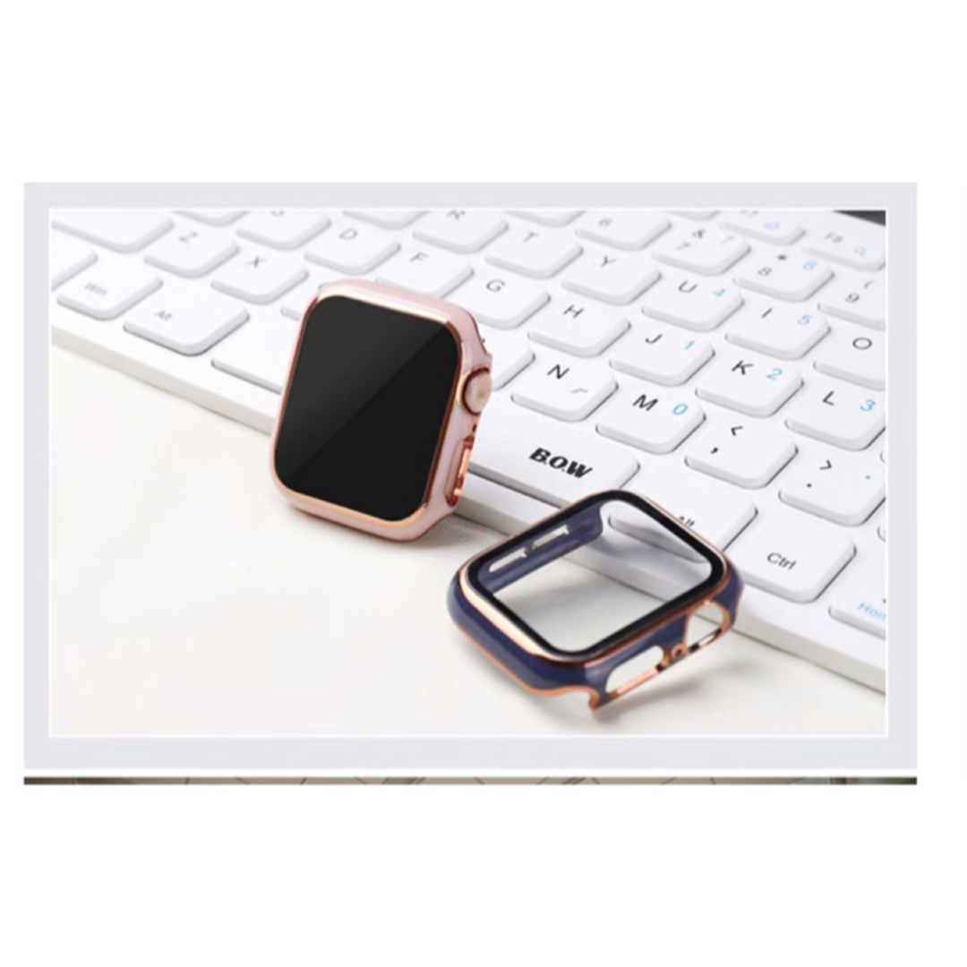 AppleWatch カバー ブルー 40mm ゴールドフレーム カバー | jstochigi.org