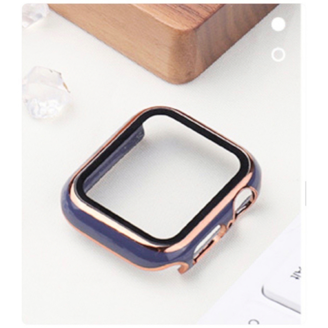 Apple Watch(アップルウォッチ)のAppleWatch  カバー ブルー  40mm  ゴールドフレーム スマホ/家電/カメラのスマホアクセサリー(モバイルケース/カバー)の商品写真