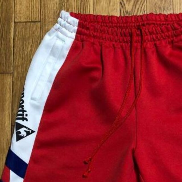 le coq sportif(ルコックスポルティフ)の90s 日本製 le coq sportif ハーフパンツ ジャージ 赤 L メンズのパンツ(ショートパンツ)の商品写真