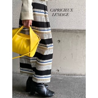 カプリシューレマージュ(CAPRICIEUX LE'MAGE)の新品 カプリシューレマージュ マルチボーダーラップ風スカート(ロングスカート)