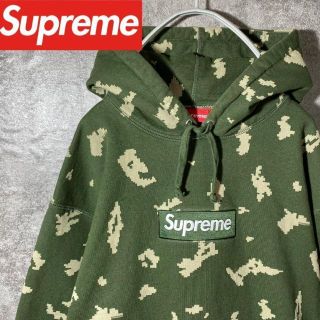 激レア》シュプリーム supreme☆パーカー XL フードロゴ カモフラ
