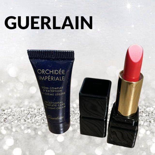 GUERLAIN(ゲラン)のミニ ゲラン キスキス リップ 344 オーキデアンベリアル ザ ライトクリーム コスメ/美容のベースメイク/化粧品(口紅)の商品写真