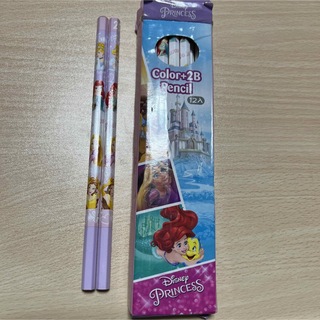 ディズニー(Disney)の2Bえんぴつ　赤鉛筆　プリンセス(鉛筆)