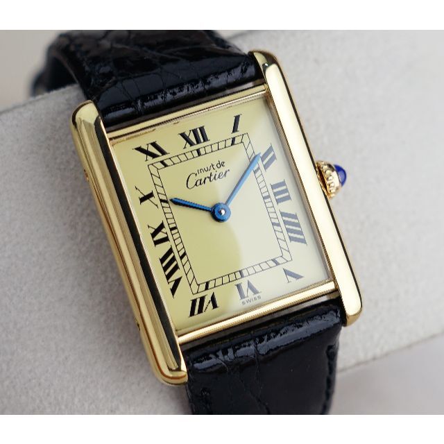 美品 カルティエ マスト タンク アイボリー LM Cartier