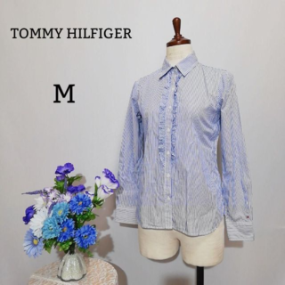 トミーヒルフィガー(TOMMY HILFIGER)のトミーヒルフィガー　極上美品　長袖シャツ　Mサイズ　ストライプ柄(シャツ/ブラウス(長袖/七分))