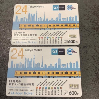 東京メトロ線全線有効　24時間券(鉄道乗車券)