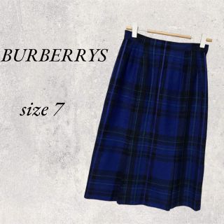 バーバリー(BURBERRY)のBURBERRYS ブルーチェック膝丈スカート　7AR(ひざ丈スカート)