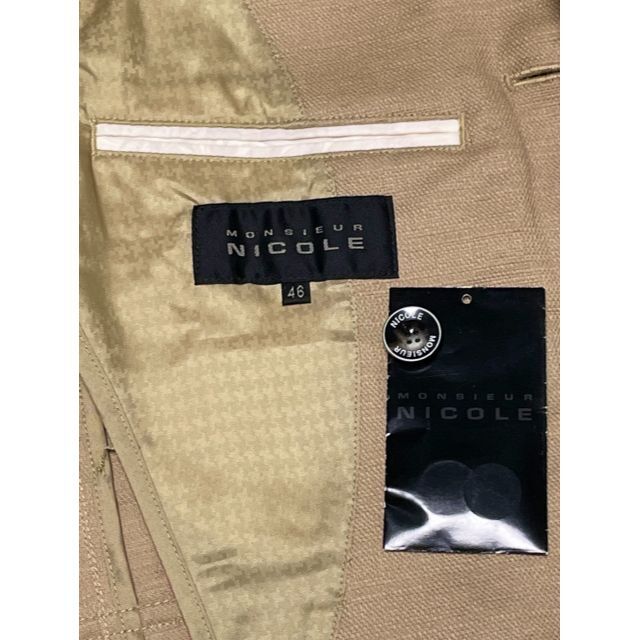 NICOLE(ニコル)のNICOLE ニコル ベージュ ジャケット メンズのジャケット/アウター(テーラードジャケット)の商品写真