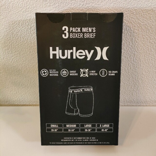 Hurley(ハーレー)の【Harley】※Ｍサイズ３枚セット 新品・未使用 ボクサーパンツ ブラック メンズのアンダーウェア(ボクサーパンツ)の商品写真
