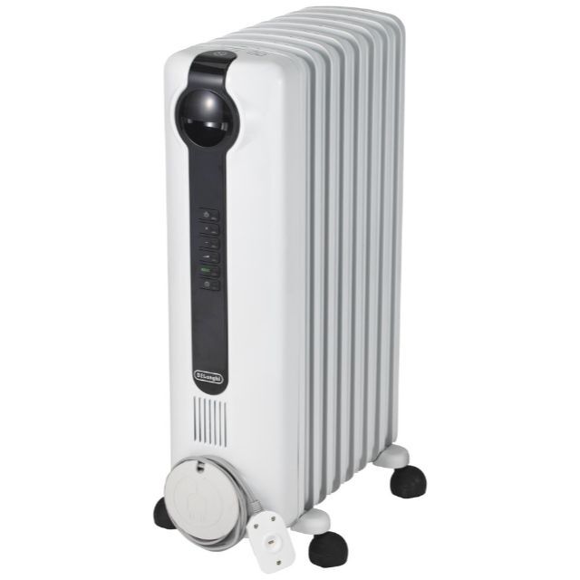 デロンギ(DeLonghi) オイルヒーター ホワイト L字型フラットフィン8