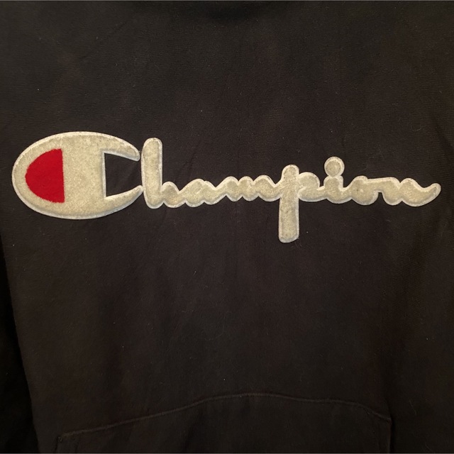 Champion(チャンピオン)のチャンピオン リバースウィーブ 青タグ スウェットブラックL90年代～パーカー メンズのトップス(パーカー)の商品写真