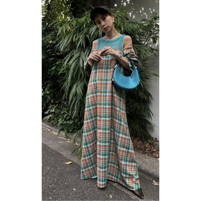 AMERI☆ LACEY CHECK PUFF DRESS 上品な aaopo.kg
