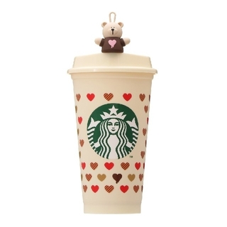 スターバックスコーヒー(Starbucks Coffee)のスターバックス バレンタイン2023リユーザブルカップ473ml ＆ ベアリスタ(その他)