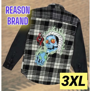 REASON BRAND ネルシャツ チェックシャツ　3XL(シャツ)