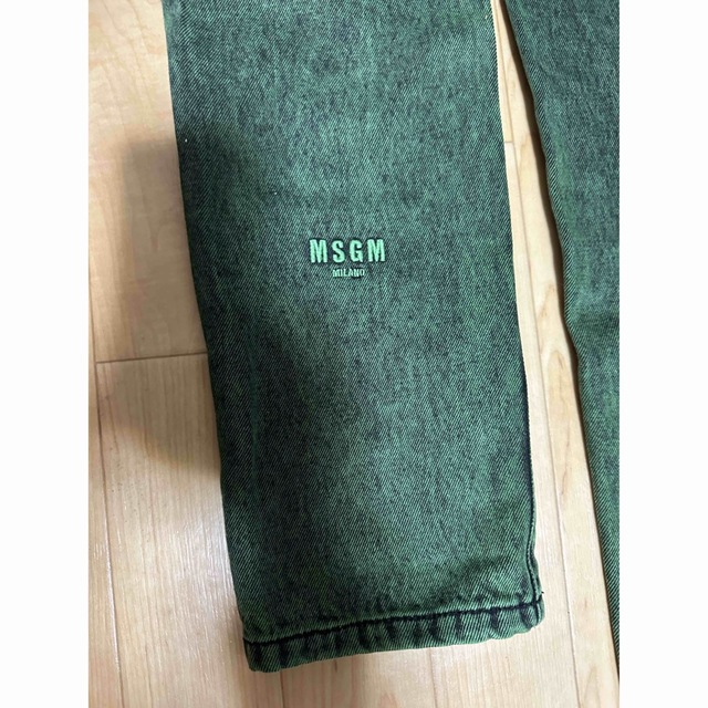 MSGM(エムエスジイエム)のMSGMグリーンブラックデニムサイズ44 メンズのパンツ(デニム/ジーンズ)の商品写真