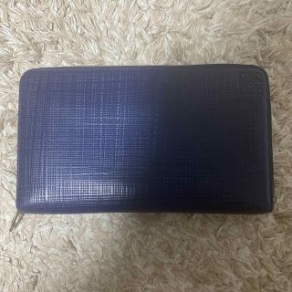 ロエベ(LOEWE)の【お値下げ】LOEVE アナグラムラウンドジップウォレット(ブルー)(長財布)