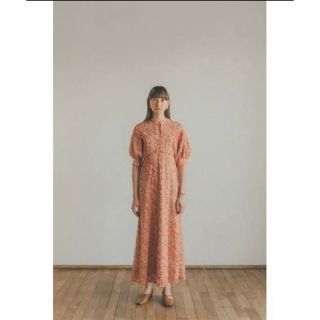 クラネ(CLANE)のclane floret embroidery arm onepiece(ロングワンピース/マキシワンピース)