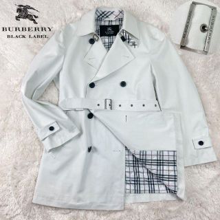 バーバリーブラックレーベル(BURBERRY BLACK LABEL)の極希少 バーバリーブラックレーベル トレンチコート ベルト付 ノバチェック M(トレンチコート)