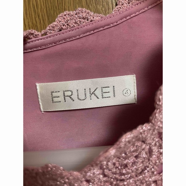 ERUKEI エルケイ キャバドレス ナイトドレス ラメ ケミカルレース 膝丈