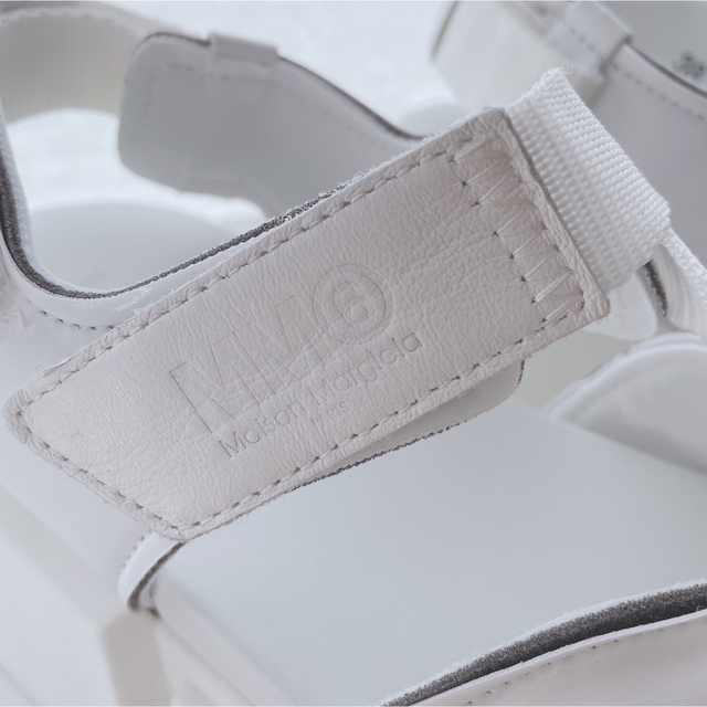 新品】MM6 MaisonMargiela ホワイト サンダル 38 靴 サンダル 靴