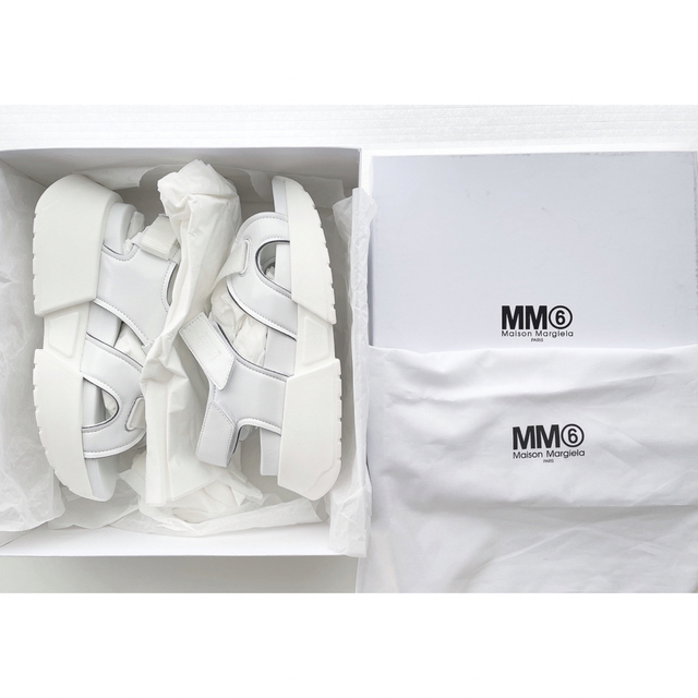 MM6 - 【新品】MM6 MaisonMargiela ホワイト サンダル 38の通販 by