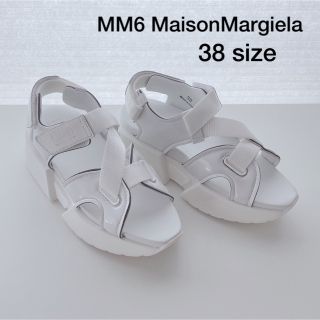 エムエムシックス(MM6)の【新品】MM6 MaisonMargiela ホワイト サンダル 38(サンダル)