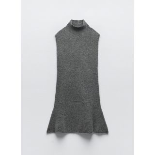 ザラ(ZARA)のVintage skater knit dress grey (ひざ丈ワンピース)