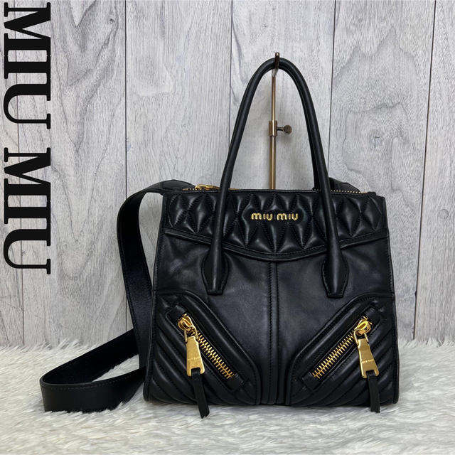 最上の品質な miumiu - 希少♡美品♡ナッパレザー♡ミュウミュウ 2way