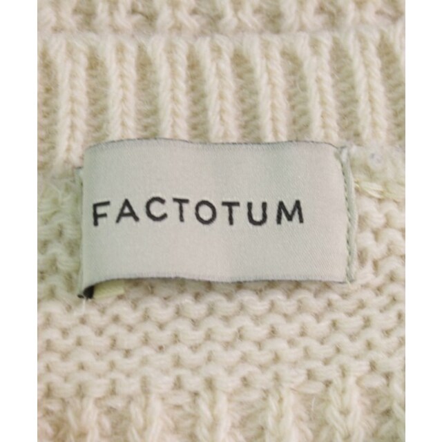 FACTOTUM(ファクトタム)のFACTOTUM ファクトタム ニット・セーター 46(M位) クリーム 【古着】【中古】 メンズのトップス(ニット/セーター)の商品写真