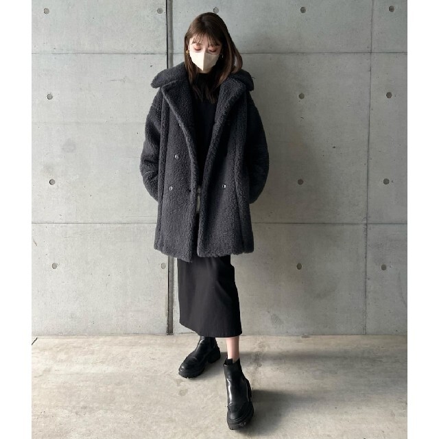 CASA FLINE - 22AW【CASA FLINE】ステンカラーボアミドルジャケットの