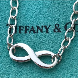 Tiffany エナメル ブルー インフィニティ ダブルチェーンネックレス希少