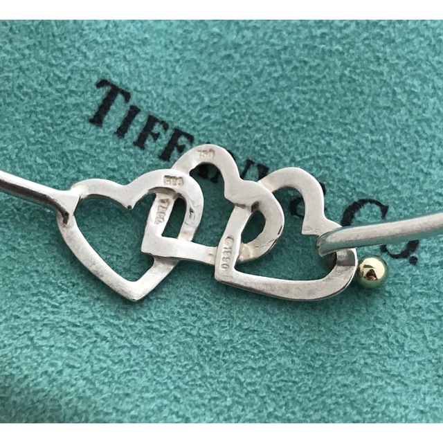 Tiffany コンビトリプルハート バングル-