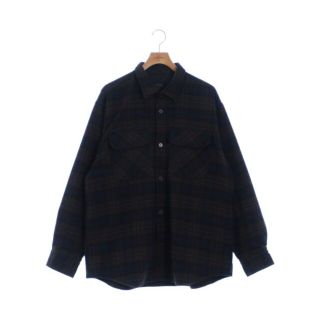 ソフネット(SOPHNET.)のSOPHNET. ソフネット カジュアルシャツ L 紺x茶xグレー等(チェック) 【古着】【中古】(シャツ)