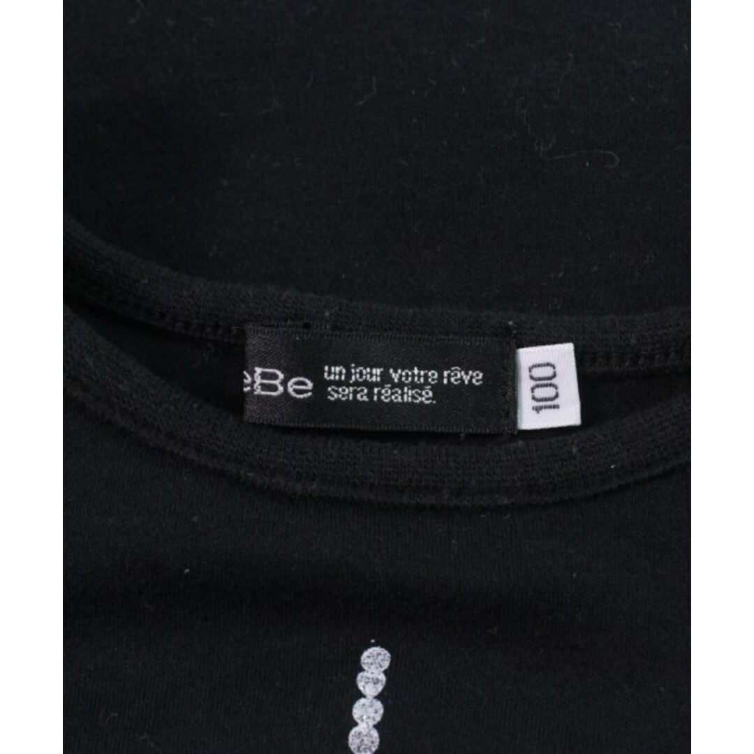 BeBe(ベベ)のBeBe ベベ Tシャツ・カットソー 100 黒 【古着】【中古】 キッズ/ベビー/マタニティのキッズ服女の子用(90cm~)(Tシャツ/カットソー)の商品写真