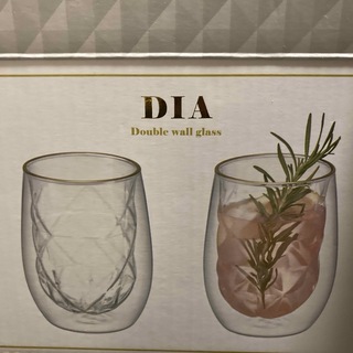 フランフラン(Francfranc)のフランフラン　DIA ダブルウォールグラス　2個(グラス/カップ)