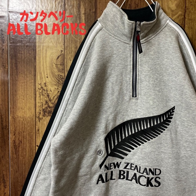 希少　カンタベリー　ALL BLACKS  ハーフジップ　スウェット　トレーナー