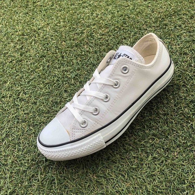 美品22.5 converse コンバース レザー オールスターHT887