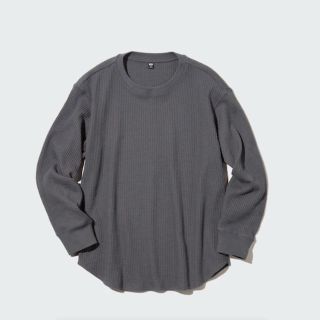 ユニクロ(UNIQLO)のユニクロ　ワッフルクルーネックＴ　長袖(カットソー(長袖/七分))