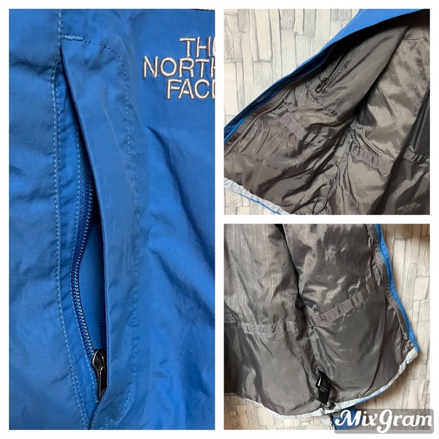 THE NORTH FACE(ザノースフェイス)のノースフェイス マウンテンパーカ ブルー ホワイト ジップ 刺繍 ハイベント レディースのジャケット/アウター(ナイロンジャケット)の商品写真