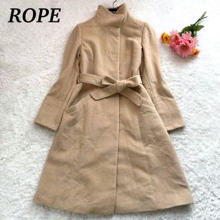 美品】ROPE アンゴラコート スタンドカラー ロングコート ベージュ 11 ...