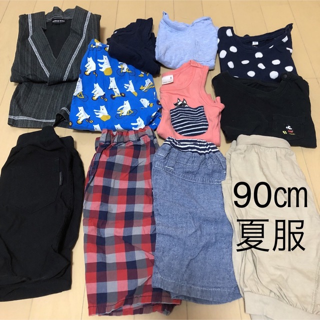 petit main(プティマイン)の春夏服まとめ売り　90㎝　トップス　パンツ キッズ/ベビー/マタニティのキッズ服女の子用(90cm~)(Tシャツ/カットソー)の商品写真