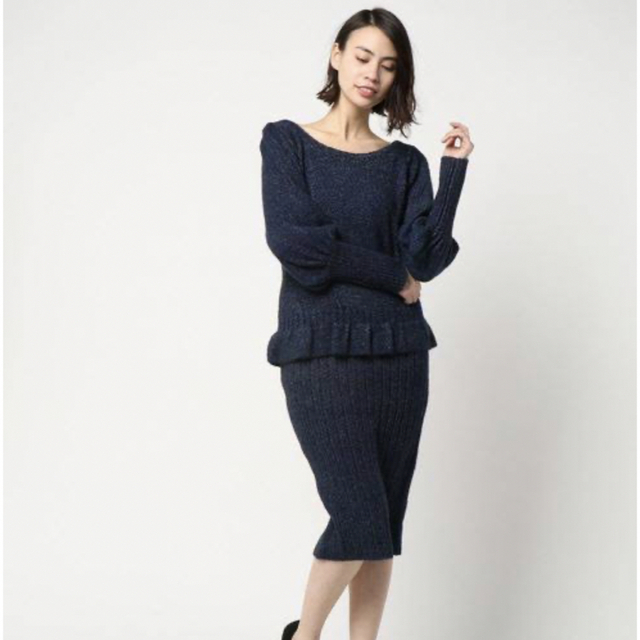 rienda(リエンダ)のrienda リエンダ SメランジバルキーKNIT SET UP レディースのトップス(ニット/セーター)の商品写真