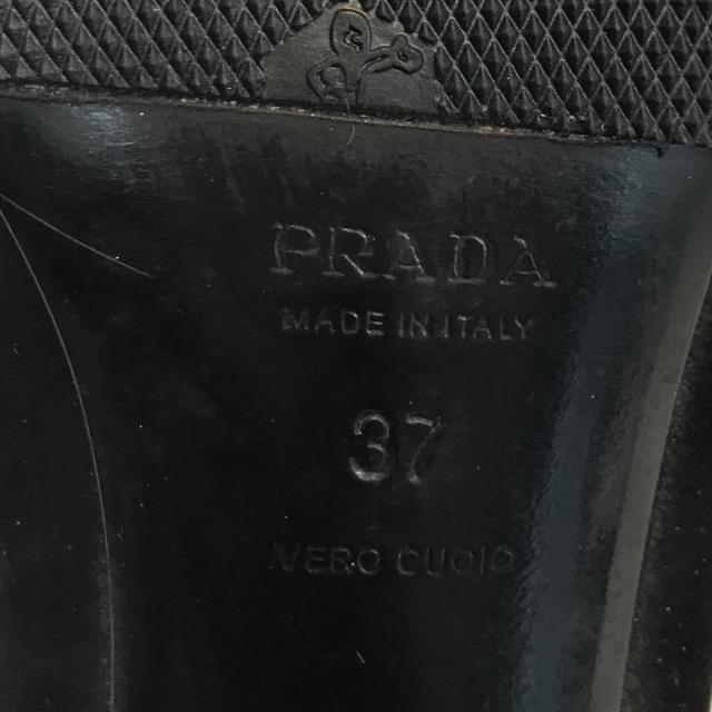 PRADA(プラダ)のプラダ ショートブーツ 37 レディース - 黒 レディースの靴/シューズ(ブーツ)の商品写真