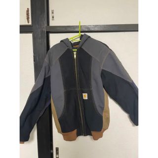 カーハート(carhartt)のCarhatt】希少リメイクジャケット人気カーハート一点物フード付アウターL(ブルゾン)