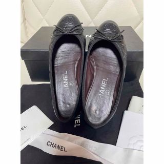 シャネル(CHANEL)のシャネル バレリーナ 黒 34 22cm 2019年購入(バレエシューズ)