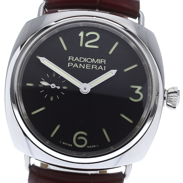 ☆美品 ★箱・保証書付き【PANERAI】パネライ ラジオミール スモールセコンド PAM00337 手巻き メンズ_73651521600日差